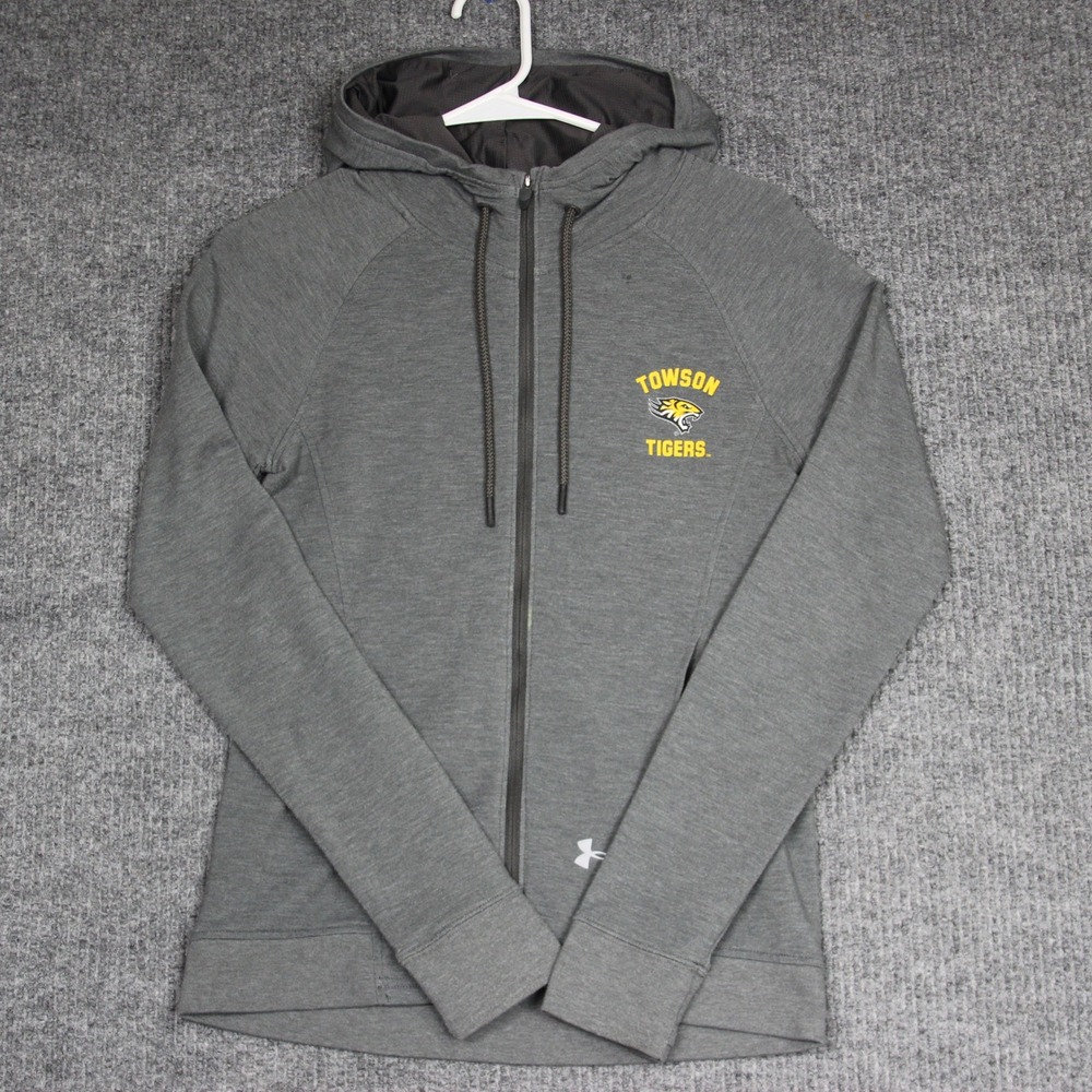 Under Armour Towson Tigers‎ Full Zip Hoodie XS Womens Athletic Gray